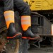 Зимние специализированные сапоги в индустриальном стиле «NEO BOOTS» оранжевые