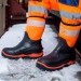 Зимние специализированные сапоги в индустриальном стиле «NEO BOOTS» Midi оранжевые